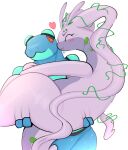  2022 couple_(disambiguation) digital_media_(artwork) dragon goodra goopyarts kissing nintendo pok&eacute;mon pok&eacute;mon_(species) seismitoad video_games 