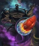  balls breaking destruction genitals macro male nsfw penis planet reptile scalie snake wrapping 