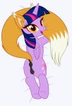  amber_eyes anus badumsquish big_tail canid canine dakimakura_design dakimakura_pose equid equine eyeliner fangs female feral fox fox_tail friendship_is_magic genitals hair hasbro hi_res horn hybrid looking_at_viewer makeup mammal my_little_pony purple_hair pussy quadruped red_eyeliner sharp_teeth solo teeth twilight_sparkle_(mlp) winged_unicorn wings 