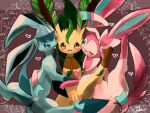  absurd_res blue_body eeveelution feral genitals glaceon group hi_res leafeon looking_at_viewer nintendo one_eye_closed pok&eacute;mon pok&eacute;mon_(species) pussy rurua spread_legs spreading sylveon tongue tongue_out trio uncensored video_games white_body yellow_body 