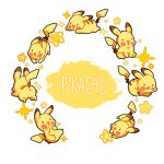  :d character_name closed_eyes commentary happy no_humans open_mouth p.p_(operson_nangko) pikachu pokemon pokemon_(creature) smile sparkle white_background x_anus 