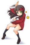  arima_miyako bad_id bad_pixiv_id black_legwear bottomless chinese_clothes kneehighs kung_fu legs long_hair melty_blood no_panties pussy ribbon shachi_kamaboko socks tangzhuang tetsuzankou tsukihime 