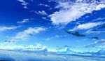  aki_(aki_k6) blue_sky cloud cloudy_sky day highres horizon no_humans ocean original outdoors reflection scenery sky 