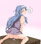  bad_id bad_pixiv_id bangs blue_hair blunt_bangs kannagi long_hair masturbation nagi solo wet yunodon_(sugar_maple) 