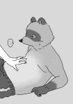  ... animal_crossing blush bodily_fluids canid canine clothed clothing hand_on_stomach k.k._slider looking_off_screen looking_offscreen male male/male mammal nintendo overweight overweight_male pasikon raccoon_dog slightly_chubby sweat tanuki tom_nook_(animal_crossing) topless video_games 
