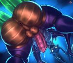  alien anus arthropod balls big_butt bodily_fluids butt cum dripping genital_fluids genitals hi_res humanoid kha&#039;zix_(lol) klent league_of_legends looking_at_viewer looking_down male membrane_(anatomy) membranous_wings open_mouth penile_spines penis precum precum_drip precum_string presenting presenting_hindquarters riot_games sharp_teeth teeth thick_thighs video_games wings 