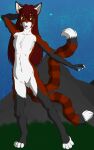  absurd_res anthro arumi claws felid feline female fluffy fluffy_tail fur genitals hair hi_res mammal nude pussy red_body red_fur red_hair ryuukei8569 solo white_body white_fur 