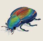  1:1 6_legs ambiguous_gender antennae_(anatomy) arthropod beebeedibapbeediboop beetle big_eyes black_eyes colored digital_media_(artwork) feral hi_res insect iridescent looking_at_viewer pincers shadow simple_background solo sparkles three-quarter_view white_background 