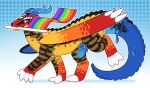  2022 absurd_res colorful crownedvictory dragon dripping erection feral genitals hi_res lgbt_pride penis pride_colors rainbow_flag rainbow_pride_flag rainbow_symbol smile stippling tagme transformation 