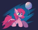  ambiguous_gender balloon bat_pony bat_wings blue_eyes cute_fangs equid fangs feral fur hair hasbro inflatable mammal membrane_(anatomy) membranous_wings mirtash mouth_hold my_little_pony pink_body pink_fur pink_hair pink_tail pink_wings pupils slit_pupils solo wings 