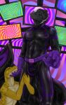  anthro clothing duo geko hi_res hypnosis lizard male male/male mammal mephitid mind_control reptile rubber rubber_clothing rubber_suit scalie screens skunk supervillain vidnix_(artist) 
