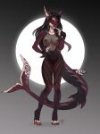 2022 4_toes 5_fingers anthro areola ariannafray_pr biped black_hair black_sclera breasts digital_media_(artwork) digitigrade ear_piercing ear_ring feet female fin fingers fish hair hi_res looking_at_viewer marine nipples non-mammal_breasts open_mouth piercing red_eyes ring_piercing shark simple_background smile solo standing teeth toes tongue 