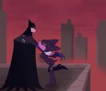  anthro batman batman_(series) brooding catwoman chiropteran city clothing costume dc_comics duo female human humor male mammal membrane_(anatomy) membranous_wings outside parody rouge_the_bat rusheloc sega sonic_the_hedgehog_(series) wings 