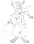  anthro canid canine disney feral fox male male/male mammal monochrome nick_wilde onigrift solo transformation zootopia 