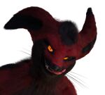  alpha_channel ambiguous_gender anthro black_body black_fur creepy_smile danger_n00dle feral fur glowing glowing_eyes hair hi_res humanoid licking licking_lips looking_at_viewer n00dle pupils racf92 red_hair rendered rexouium simple_background slit_pupils smile solo tongue tongue_out transparent_background vore 