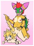  ambiguous_penetration anthro blonde_hair blue_eyes bowletta bowser bowsette_meme crown duo female hair herm hi_res human humanoid intersex intersex/female mammal mario_and_luigi_(series) mario_bros meme nintendo penetration purple_eyes reptile scalie selfcest sharp_teeth square_crossover super_crown tail_grab teeth turtle veterowo video_games 