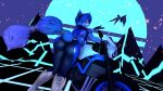  3d_(artwork) absurd_res anthro arwing big_butt blue_body butt canid canine clothing digital_media_(artwork) female fox hi_res huge_filesize krystal looking_at_viewer mammal motorcycle neonx_45 nintendo smile smirk solo source_filmmaker star_fox tight_clothing vehicle video_games 