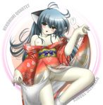  animal_ears blush breasts cat_ears clothes_lift copyright_request fang hypnotic-trance japanese_clothes kimono kimono_lift nipples no_panties pussy small_breasts solo uncensored 