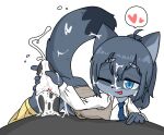  &lt;3 2021 ;p anthro black_body blue_eyes bodily_fluids bottomwear bottomwear_down canid canine clothed clothing cum cum_on_face cum_on_panties cum_on_penis cum_on_self cum_on_tail cumshot duo ejaculation female first_person_view fluffy fluffy_tail fox genital_fluids genitals grey_body hand_on_penis handjob kemono looking_at_viewer male male/female male_pov mammal necktie one_eye_closed open_mouth pants pants_down pantyjob partially_clothed penile penis penis_in_panties potatobud3 ribbons school_uniform seductive sex simple_background skirt tongue tongue_out uniform white_background wink yellow_bottomwear yellow_clothing yellow_skirt 