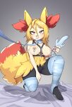  anthro braixen breasts dildo existenc3 female fur genitals hi_res nintendo pok&eacute;mon pok&eacute;mon_(species) pussy sex_toy solo video_games yellow_body yellow_fur 