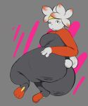  absurd_res animal_humanoid anthro big_breasts big_butt breasts butt chelle_(plantedpot) eyelashes feet female grey_eyes hand_on_butt hand_on_hip hi_res huge_butt huge_thighs humanoid lagomorph lagomorph_humanoid looking_at_viewer mammal mammal_humanoid nintendo one_eye_closed plantedpot pok&eacute;mon pok&eacute;mon_(species) pseudo_clothing raboot side_boob simple_background slightly_chubby solo thick_thighs video_games wide_hips 