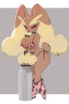  absurd_res boots breasts brown_body brown_fur clothing female footwear fur hi_res lagomorph lopunny mammal nintendo pok&eacute;mon pok&eacute;mon_(species) solo video_games yuio 