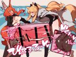  2girls animal_ears animal_penis arknights armor bar_censor bent_over blemishine_(arknights) blonde_hair blush breasts breeding_mount cape censored closed_mouth cum erection flametail_(arknights) fur-trimmed_cape fur_trim futa_with_futa futanari gigantic_penis highres horse_ears horse_girl horse_penis horse_tail large_penis licking_lips long_hair long_sleeves medium_breasts mirin_chikuwa multiple_girls nipple_tweak nipples open_mouth penis red_hair sounding squirrel_ears squirrel_girl squirrel_tail standing tail testicles tongue tongue_out urethral_insertion x-ray yellow_eyes 