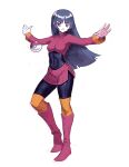  1girl black_hair boots genzoman long_hair long_sleeves poke_ball pokemon pokemon_(game) pokemon_frlg red_eyes red_footwear red_shirt red_skirt sabrina_(pokemon) shirt skirt solo standing 