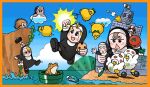  bird castle clumsy_nun_(diva) duck duckling frog froggy_nun_(diva) glasses_nun_(diva) highres little_nuns_(diva) mario_(series) sheep_nun_(diva) spicy_nun_(diva) warp_pipe 