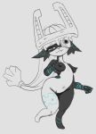 anthro female gemplant googly_eyes headgear humanoid humanoid_pointy_ears midna navel nintendo nude sketch snaggle_tooth solo tattoo the_legend_of_zelda thick_thighs twilight_princess