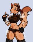 absurd_res anthro blush bodily_fluids breasts canid canine clothed clothing digital_drawing_(artwork) digital_media_(artwork) female fox fur hair hi_res looking_at_viewer mammal soaked solo sweat tail vimneib_(artist) wet