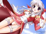  censored garter_belt garters high_priest morisaki_kurumi no_panties ragnarok_online solo white_hair 