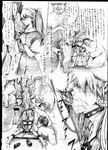  absurdres censored cum fellatio gangbang greyscale group_sex highres krutta_fan monochrome neon_genesis_evangelion oral penis pointless_censoring sketch souryuu_asuka_langley traditional_media 