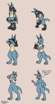 ambiguous_gender anonymous_artist anthro blue_body blue_fur clothed clothing fur generation_4_pokemon hi_res humor joke lucario nintendo pokemon pokemon_(species) simple_background solo