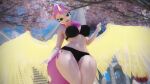 3d_(artwork) absurd_res anthro anthrofied big_breasts bikini biped breasts clothed clothing digital_media_(artwork) equid equine eyelashes feathered_wings feathers female hair hasbro hi_res horn looking_at_viewer loveslove mammal mlp_g5 my_little_pony navel plant pupils solo standing sunny_starscout_(mlp) swimwear thick_thighs tree wide_hips winged_unicorn wings