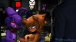 2023 3d_(artwork) animatronic anthro bear big_breasts black_body black_hair black_sclera black_skin blue_eyes blush blush_lines bonnie_(cally3d) bonnie_(fnaf) breasts brown_body brown_ears brown_fur brown_hair clothing colored_eyes crossgender digital_media_(artwork) female five_nights_at_freddy&#039;s freckles freckles_on_face freddy_(fnaf) fredina_(cally3d) fur group hair hat headgear headwear hi_res human humanoid imminent_foursome imminent_sex inside jacket lagomorph leporid lilac_body lilac_fur lilac_inner_ear machine makeup male mammal mask mtf_crossgender multicolored_body multicolored_ears multicolored_fur nipples pink_eyes plushie purple_body purple_ears purple_fur purple_hair purple_tail rabbit raynkyper recycling_bin robot scottgames signature tail tan_body tan_fur tan_inner_ear teeth text top_hat topwear ursine white_body white_skin