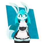 absurd_res blue_body breasts canid digital_media_(artwork) eeveelution female fur generation_4_pokemon glaceon hi_res humanoid irgramfox mammal nintendo pokemon pokemon_(species) solo