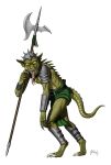  absurd_res anthro armor doctorchevlong forked_tongue hi_res kobold long_tongue looking_at_viewer male melee_weapon polearm poleaxe pupils scalie slit_pupils solo tongue weapon yellow_eyes 