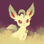  absurd_res ambiguous_gender eeveelution feral grass hi_res leafeon looking_at_viewer mammal nintendo plant pok&eacute;mon pok&eacute;mon_(species) quadruped seava simple_background sitting smile smiling_at_viewer solo video_games 