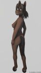  2022 3d_(artwork) 9:16 absurd_res anthro blue_eyes breasts brown_body brown_hair brown_nipples digital_media_(artwork) digitigrade equid equine female hair hand_on_leg hand_on_thigh hi_res hooves horse looking_at_viewer mammal nipples nude ponytail r_anon_4 simple_background smile solo source_filmmaker watermark 