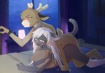 absurd_res anthro bedroom bedroom_sex deer ds0ivi0 duo felid girly grey_body hair hi_res humanoid lamp male male/male mammal night pulling_hair touching_hair white_hair