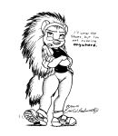 accessory anthro clothing crossed_arms eric_schwartz eyewear female footwear glasses headband holly_(ews) looking_at_viewer mammal open_mouth porcupine rodent shoes solo spikes thick_thighs wide_hips