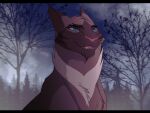 brown_body brown_fur detailed_background f3ralh3arts feral fur hawkfrost_(warriors) hi_res male smile solo warriors_(book_series)