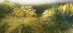  bush day fern grass mimoth nature no_humans original painting_(medium) plant sapling sunlight tall_grass traditional_media 