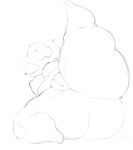 2023 anthro anus big_breasts big_butt biped breasts butt deltarune digital_media_(artwork) featureless_breasts female genitals huge_butt humanoid_genitalia humanoid_pussy lying navel nude on_ground on_side pawpads pussy raised_leg simple_background solo thick_thighs undertale_(series) virovirokun voidcatart white_background