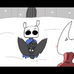 andromorph animated arthropod balls duo erection exhibitionism female female/female feral fighting_pose frottage genitals hollow_knight humanoid intersex male male/female penile pose saggy_balls sex team_cherry the_knight_(hollow_knight) zero_pictured