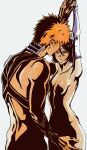  black_hair bleach couple floppydisk7000 highres kuchiki_rukia kurosaki_ichigo nude orange_hair 