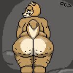 animated anthro bedroom_eyes big_butt blonde_hair brown_body brown_eyes butt canid canine canis cave cellulite digital_media_(artwork) eve_(alpha_and_omega) fat_rolls female grey_background hair jiggle_physics jiggling_butt looking_at_viewer low_res mammal mature_anthro mature_female narrowed_eyes obese obese_anthro obese_female overweight overweight_anthro overweight_female oystercatcher7 pixel_(artwork) pixel_animation rear_view seductive shaking_butt signature simple_background smile smiling_at_viewer solo solo_focus tail thick_thighs wide_hips wolf