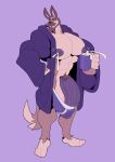 2024 abs absurd_res anthro barefoot bathrobe beard big_nipples big_penis bodily_fluids boxers_(clothing) canid canine canis clothing facial_hair feet flaccid genitals hi_res holding_mug holding_object hybrid lactating lagomorph leporid male male_lactation mammal mug muscular muscular_anthro muscular_male mustache nipples pecs penis projectile_lactation pubes rabbit robe shirtless solo underwear vaniwall vein veiny_penis wardrobe_malfunction wolf wolfie_canem