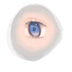  1girl blue_eyes close-up eye_focus eyelashes looking_at_viewer original simple_background solo white_background zyla_zo. 
